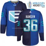 Maglia Hockey Europa Jannik Hansen Premier 2016 World Cup Blu