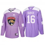 Maglia Hockey Florida Panthers Aleksander Barkov 2018 Fights Cancer Viola