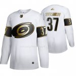 Maglia Hockey Golden Edition Carolina Hurricanes Andrei Svechnikov Autentico Bianco