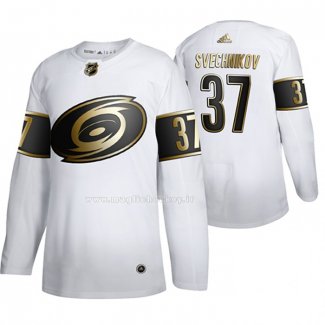 Maglia Hockey Golden Edition Carolina Hurricanes Andrei Svechnikov Autentico Bianco