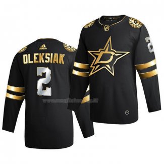Maglia Hockey Golden Edition Dallas Stars Jamie Oleksiak Limited Autentico 2020-21 Nero