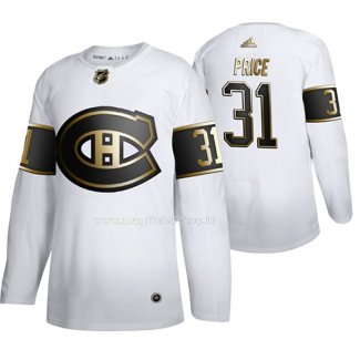 Maglia Hockey Golden Edition Montreal Canadiens Carey Price Autentico Bianco