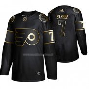 Maglia Hockey Golden Edition Philadelphia Flyers Bill Barber Retired Giocatore Autentico Nero