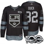 Maglia Hockey Los Angeles Kings Jonathan Quick 1917-2017 100th Anniversario Nero