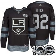 Maglia Hockey Los Angeles Kings Jonathan Quick 1917-2017 100th Anniversario Nero