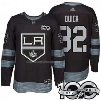 Maglia Hockey Los Angeles Kings Jonathan Quick 1917-2017 100th Anniversario Nero