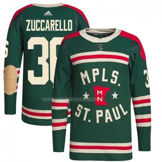 Maglia Hockey Minnesota Wild Mats Zuccarello Autentico 2022 Winter Classic Verde
