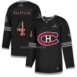 Maglia Hockey Montreal Canadiens Jean Beliveau 2020 USA Flag Nero