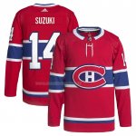 Maglia Hockey Montreal Canadiens Nick Suzuki Home Primegreen Autentico Pro Rosso