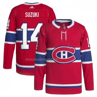 Maglia Hockey Montreal Canadiens Nick Suzuki Home Primegreen Autentico Pro Rosso
