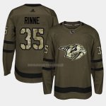 Maglia Hockey Nashville Predators Pekka Rinne 2018 Salute To Service Verde Militare