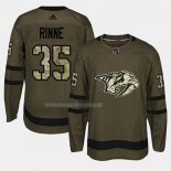 Maglia Hockey Nashville Predators Pekka Rinne 2018 Salute To Service Verde Militare