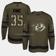 Maglia Hockey Nashville Predators Pekka Rinne 2018 Salute To Service Verde Militare
