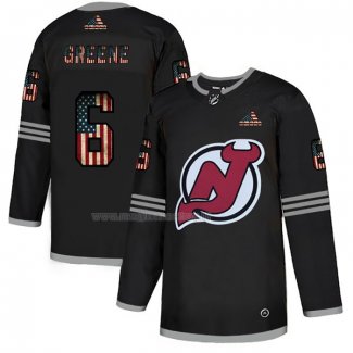 Maglia Hockey New Jersey Devils Andy Greene 2020 USA Flag Nero