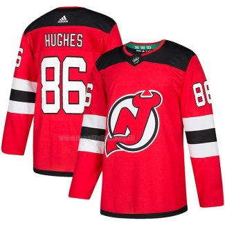 Maglia Hockey New Jersey Devils Jack Hughes Home Autentico Rosso