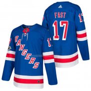 Maglia Hockey New York Rangers Jesper Fast Autentico Home 2018 Blu