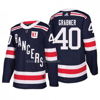 Maglia Hockey New York Rangers Michael Grabner Autentico 2018 Winter Classic Blu