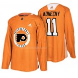 Maglia Hockey Philadelphia Flyers Travis Konecny New Season Practice Arancione
