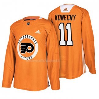 Maglia Hockey Philadelphia Flyers Travis Konecny New Season Practice Arancione