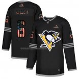 Maglia Hockey Pittsburgh Penguins Daley 2020 USA Flag Nero