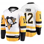 Maglia Hockey Pittsburgh Penguins Dominik Simon 2019 Away Breakaway Bianco