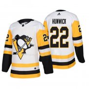 Maglia Hockey Pittsburgh Penguins Matt Hunwick Away Autentico Giocatore Bianco