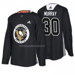 Maglia Hockey Pittsburgh Penguins Matt Murray New Season Practice Nero