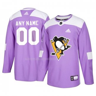 Maglia Hockey Pittsburgh Penguins Personalizzate Viola