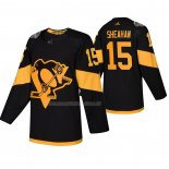 Maglia Hockey Pittsburgh Penguins Riley Sheahan Autentico 2019 Stadium Series Nero