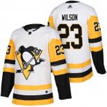 Maglia Hockey Pittsburgh Penguins Scott Wilson Autentico Away 2018 Bianco