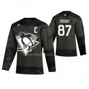 Maglia Hockey Pittsburgh Penguins Sidney Crosby Autentico 2019 Veterans Day Camuffamento