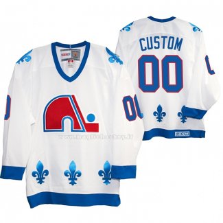 Maglia Hockey Quebec Nordiques Heritage Vintage Replica Personalizzate Bianco