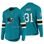 Maglia Hockey San Jose Sharks Martin Jones Platinum Verde