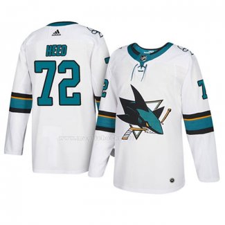 Maglia Hockey San Jose Sharks Tim Heed Autentico Away Bianco