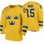 Maglia Hockey Suecia Oskar Back Home 2020 Iihf World Junior Championship Giallo