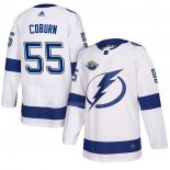 Maglia Hockey Tampa Bay Lightning Braydon Coburn 2018 Autentico Road Bianco