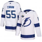 Maglia Hockey Tampa Bay Lightning Braydon Coburn 2018 Autentico Road Bianco