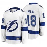 Maglia Hockey Tampa Bay Lightning Ondrej Palat 2019 Away Breakaway Bianco