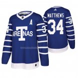 Maglia Hockey Toronto Maple Leafs Auston Matthews Throwback Autentico Blu