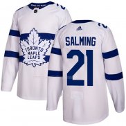 Maglia Hockey Toronto Maple Leafs Borje Salming Autentico 2018 Stadium Series Bianco