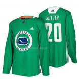 Maglia Hockey Vancouver Canucks Brandon Sutter New Season Practice Verde