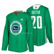 Maglia Hockey Vancouver Canucks Brandon Sutter New Season Practice Verde