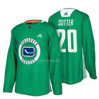 Maglia Hockey Vancouver Canucks Brandon Sutter New Season Practice Verde