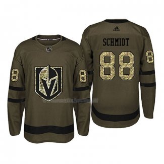 Maglia Hockey Vegas Golden Knights Nate Schmidt 2018 Salute To Service Verde Militare