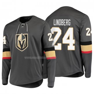 Maglia Hockey Vegas Golden Knights Oscar Lindberg Platinum Gris
