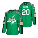 Maglia Hockey Washington Capitals Lars Eller 2018 Dia de San Patricio Verde