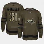 Maglia Hockey Washington Capitals Philipp Grubauer 2018 Salute To Service Verde Militare