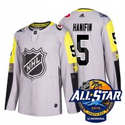 Maglia Hockey 2018 All Star Carolina Hurricanes Noah Hanifin Autentico Gris