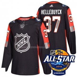 Maglia Hockey 2018 All Star Winnipeg Jets Connor Hellebuyck Autentico Nero