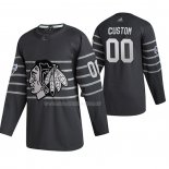Maglia Hockey 2020 All Star Chicago Blackhawks Personalizzate Autentico Gris